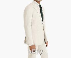 J CREW Ludlow Slim Fit Unstructured Linen Suit Coat Blazer Mushroom 34S F0127