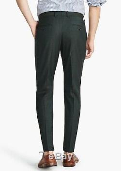J. CREW Ludlow slim fit suit dark green wool 36R 36 R blazer 32x32 pants 32 x NWT
