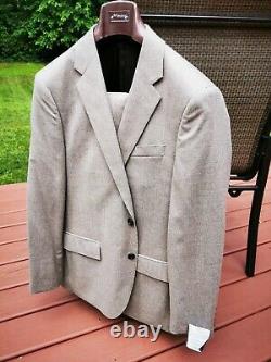 J. Crew Men's Light Brown Ludlow Slim Fit Suit 40S 32X32