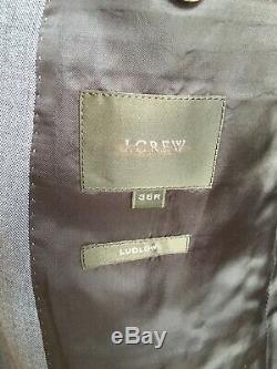 J Crew Mens Ludlow Slim-fit suit Worsted Wool 36R 31x32 Pants Light Navy Blue