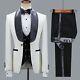 Jacquard Jacket Men Suit Slim Fit Wedding Tuxedo Velvet Lapel Groom Party Suits
