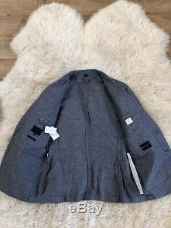 Jcrew Ludlow Slim-fit unstructured suit jacket in cotton-linen F0127 38S Blue