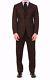 KITON Napoli Brown Windowpane Cashmere Suit EU 51 NEW US 40 Slim Fit