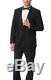 Kenneth Cole Slim Fit Solid Black Two Button Tuxedo Suit With Satin Lapels