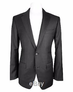 Kent Wang Charcoal Herringbone Custom/MTM Men's Suit 42L Slim Fit like RLBL