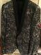 Lanvin Eve Metallic Slim Fit Suit Jacket Mens 42 Platinum Black $2250. New Italy