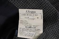 LkNew $1895 Z ZEGNA'Drop 8' Blue Houndstooth Check Dual Vent Suit 36 R Slim Fit
