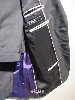 Luxury Grey Paul Smith Tailored Fit Suit Jacket Trousers 2 Piece 40/42r Rrp £900