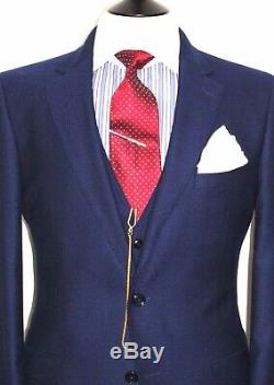 Luxury Mens 3piece Gieves & Hawkes The Savile Row London Slim Fit Suit 40r W34