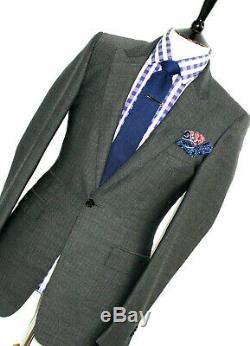 Luxury Mens Burberry Prorsum Italian Charcoal Grey Slim Fit Suit 38r W32 X L32