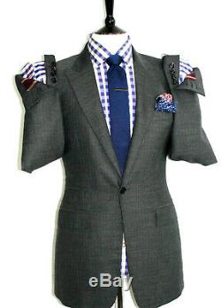 Luxury Mens Burberry Prorsum Italian Charcoal Grey Slim Fit Suit 38r W32 X L32