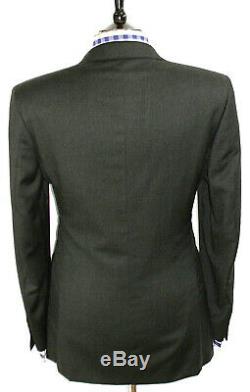Luxury Mens Canali Plain Charcoal Grey Slim Fit Suit 42r W36 X L32