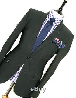 Luxury Mens Christian Lacroix Homme Charcoal Grey Slim Fit Suit 42r W36 X L32
