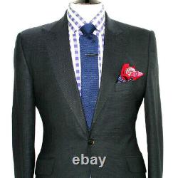 Luxury Mens Duchamp London Navy Textured Slim Fit Suit 40r W34 X L31