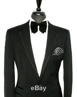 Luxury Mens Gucci Italian Made Tuxedo Dinner Black Slim Fit Suit 42r W36 X L32