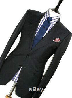 Luxury Mens Gucci Tom Ford Navy Pinstripe 2 Piece Slim Fit Suit 40r W34 X L32