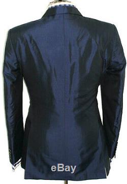Luxury Mens Hugo Boss Italian Tailor-made Tonik Navy Slim Fit Suit 40r W34 X L32