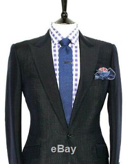 Luxury Mens Kilgour Savile Row Bespoke Darker Navy Slim Fit Suit 40s W34 X L30