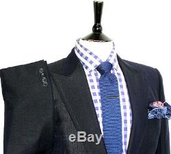 Luxury Mens Kilgour Savile Row Bespoke Darker Navy Slim Fit Suit 40s W34 X L30