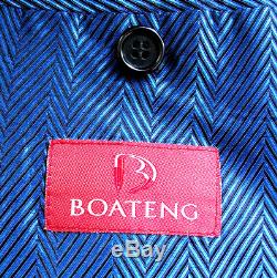 Luxury Mens Ozwald Boateng Savile Row Navy Pinstripe Slim Fit Suit 44r W38 X L32