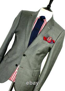 Luxury Mens Paul Smith London Charcoal Grey Slim Fit Suit 44r W38 X L32