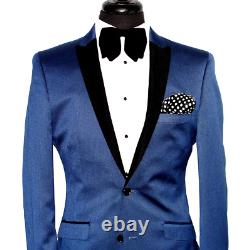 Luxury Mens Paul Smith London Navy Tuxedo Dinner Slim Fit Suit 38r W32