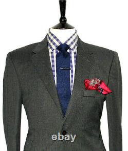 Luxury Mens Paul Smith London Slim Fit Charcoal Pinstripe Suit 40r W34 X L32