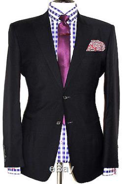 Luxury Mens Reiss London Black Slim Fit 2 Piece Fitted Suit 40r W34 X L32