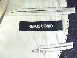 Luxury Mens Remus Uomo Burgundy Birdseye Slim Fit 3 Piece Suit 40r W34 X L31