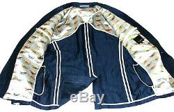 Luxury Mens Ted Baker London Herringbone London Navy Slim Fit Suit 42r W36 X L32