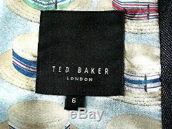Luxury Mens Ted Baker London Herringbone London Navy Slim Fit Suit 42r W36 X L32