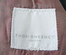 Luxury Mens Thom Sweeney London Navy Box Check Slim Fit Suit 36s W30 X L30