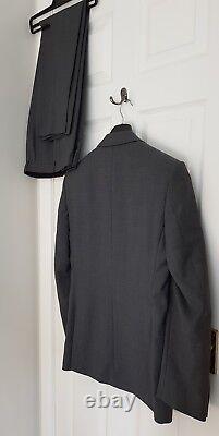 M&S Grey Suit Slim Fit Marks And Spencer Jacket 34 Medium Trousers 32 30 Mens