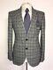 M&S Mens Slim Fit GREY Checked SUIT 38 Short W32 L29 BNWT £130 -STUNNING