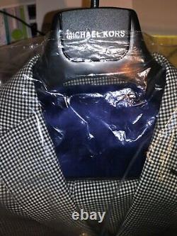 MICHAEL KORS 2 Piece Suit 100% Wool Checked Slim Fit Size UK42R