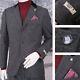 Maddox Street Slim Fit Three Button 3 Piece Mod Prince Of Wales Suit Charcoal