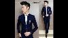 Mauchley 2pcs Set Slim Fit Prom Homme Men Costume Wedding Suits Classic Chinese Collar Party Dress S