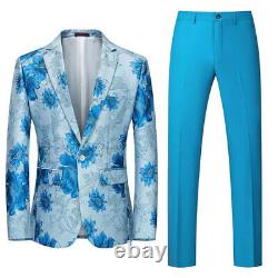 Men Coat Business Formal Slim Fit Suit Set Party Pants Wedding Blazer 2pcs