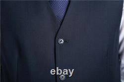 Men Formal Blazer Coat Wedding Business 3PCS Two-Button Slim Fit Suit Jacket