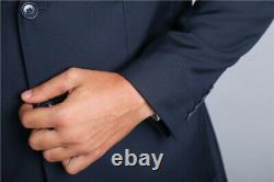 Men Formal Blazer Coat Wedding Business 3PCS Two-Button Slim Fit Suit Jacket