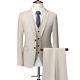 Men Formal Slim Fit Business Suit 3pcs Set Wedding Groom Dress Blazer Vest Pant