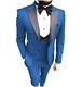 Men Suit Regular Slim Fit Groom Wedding Formal Peak Lapel Single Breasted 3 Pcs