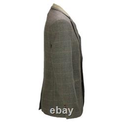 Men Tweed Check 3 Piece Suit Blazer Trouser Waistcoat Sold as Tailored Separates