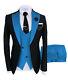 Men's 3 Piece Suits Slim Fit Tuxedo Groomsmen Bestman Wedding Blazer+Vest+Pants