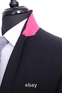 Men's Alexandre Black Savile Row Suit Tailored Fit 44R W38 L31