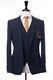 Men's Ben Sherman Blue 3 Piece Suit Camden Super Slim Fit 38R W32 L31