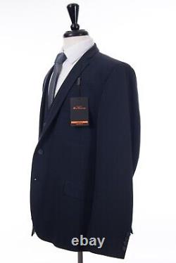 Men's Ben Sherman Blue 3 Piece Suit Camden Super Slim Fit 46R W38 L31
