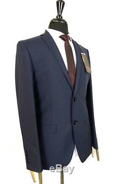 Men's Ben Sherman Blue Gingham Slim Fit Suit VB95