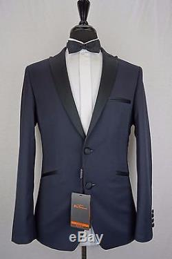 Men's Ben Sherman Navy Blue Slim Fit Tuxedo Dinner Suit 34 36 38 38 40 42 EZ284