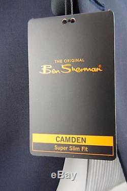 Men's Ben Sherman Navy Blue Slim Fit Tuxedo Dinner Suit 34 36 38 38 40 42 EZ284